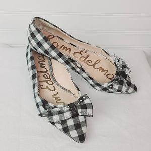 Sam Edelman Buffalo check studded Raisa flats